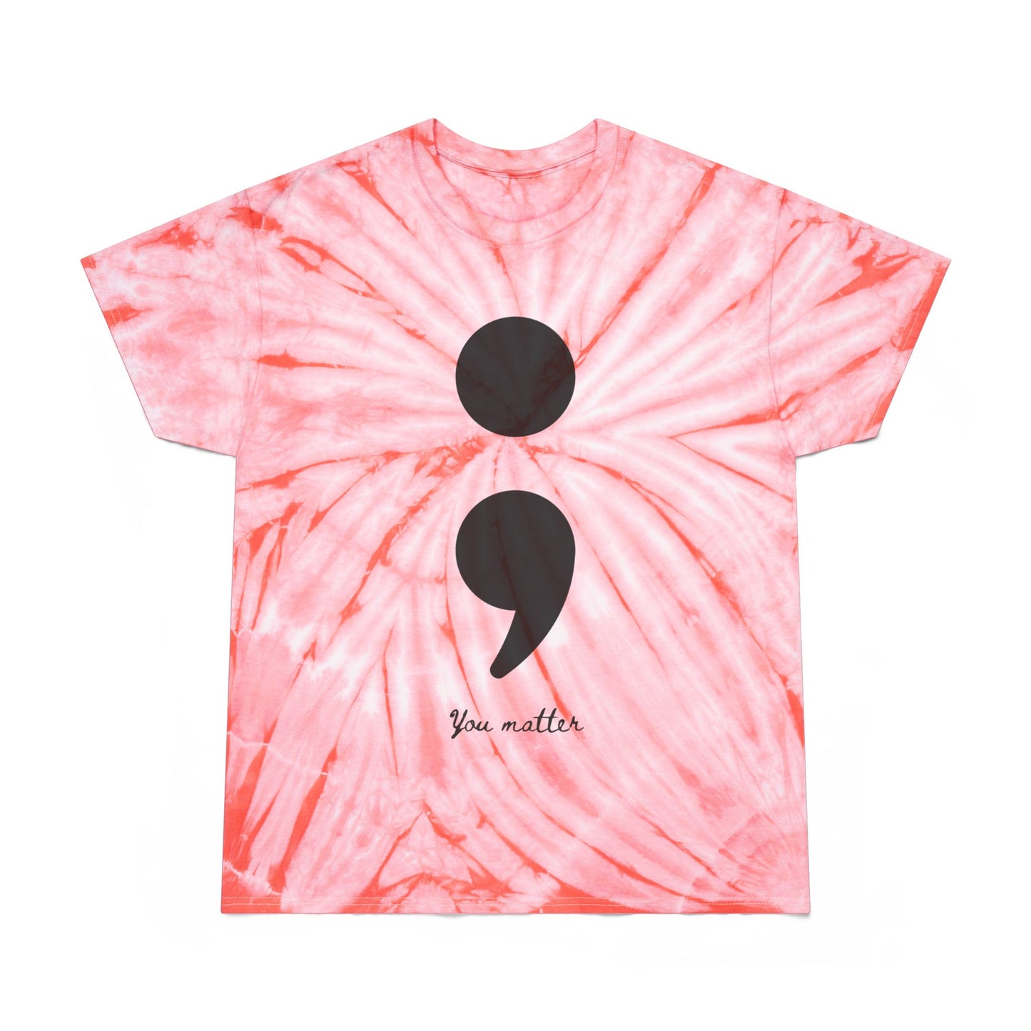 Tie-Dye Semicolon Series Tee, Suicide Prevention Awareness Shirt