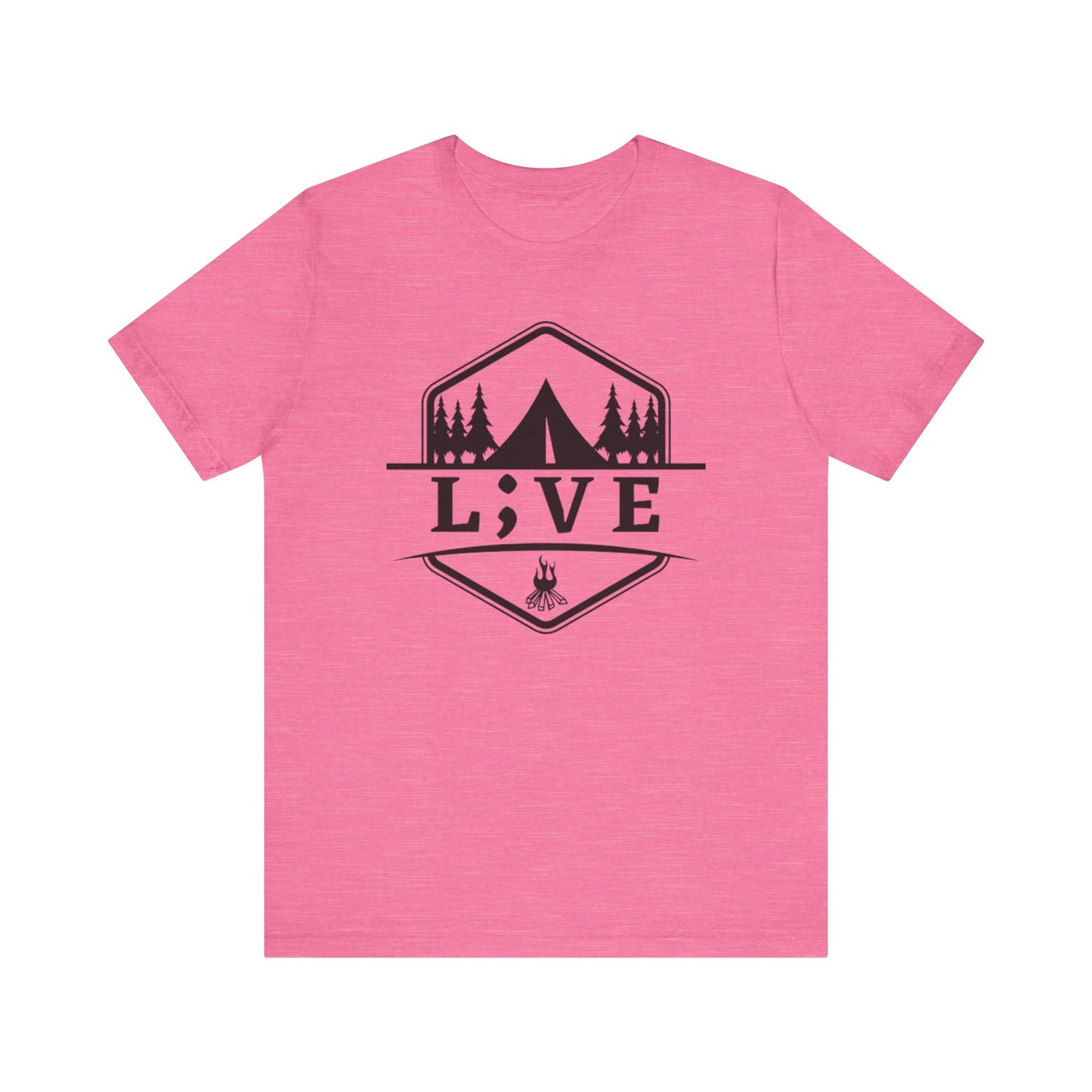 L;VE Camping Theme Suicide Prevention T-Shirt