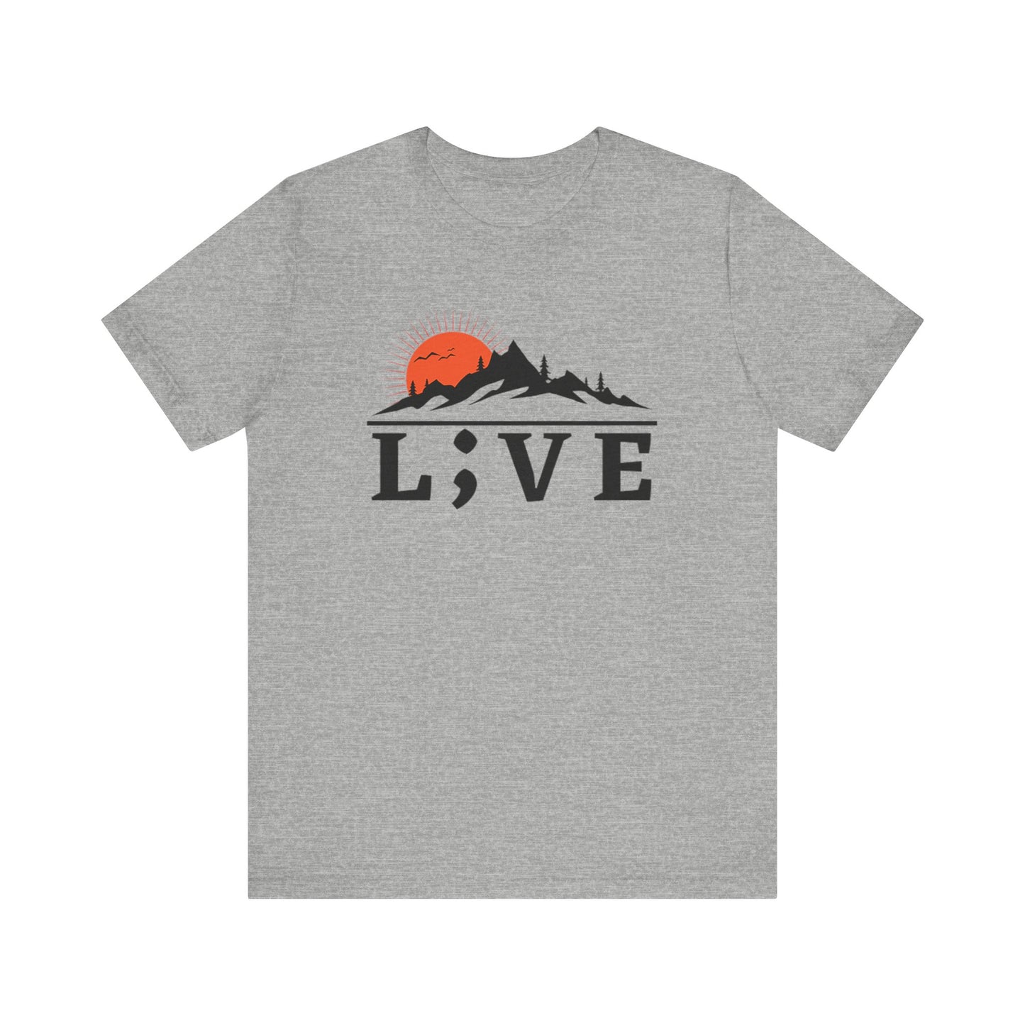 Sunrise Mountains L;VE Unisex Tee - Suicide Prevention Awareness