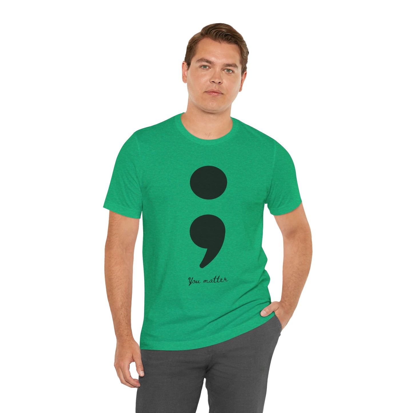 Semicolon T-Shirt You Matter Suicide Prevention Mental Health Awareness