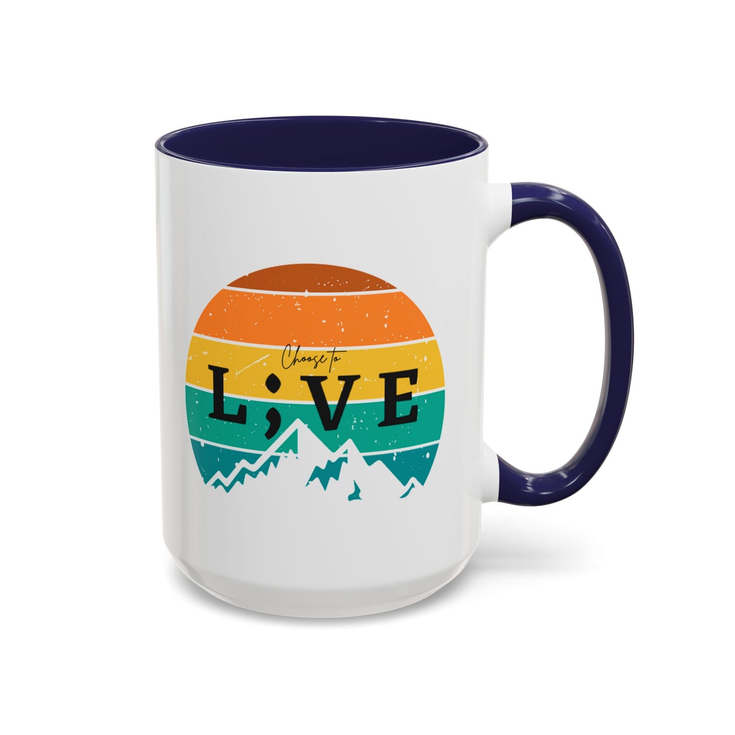 Self-Care Coffee Mug by Choose to L;VE. Colorful Inspirational Coffee Mug