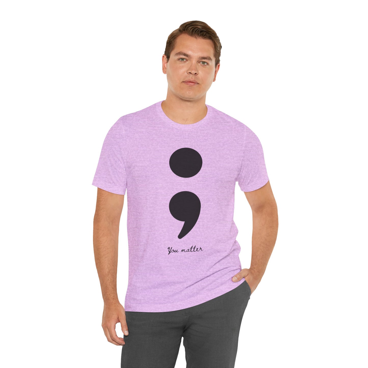 Semicolon T-Shirt You Matter Suicide Prevention Mental Health Awareness