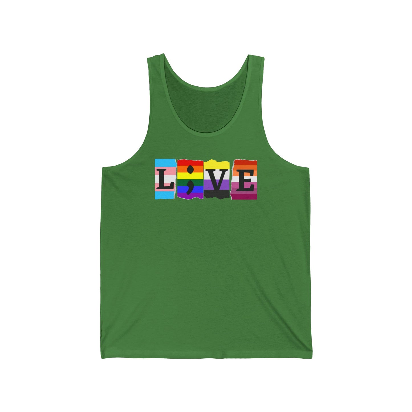 Pride L;VE Unisex Jersey Tank, LGBTQ+ Apparel