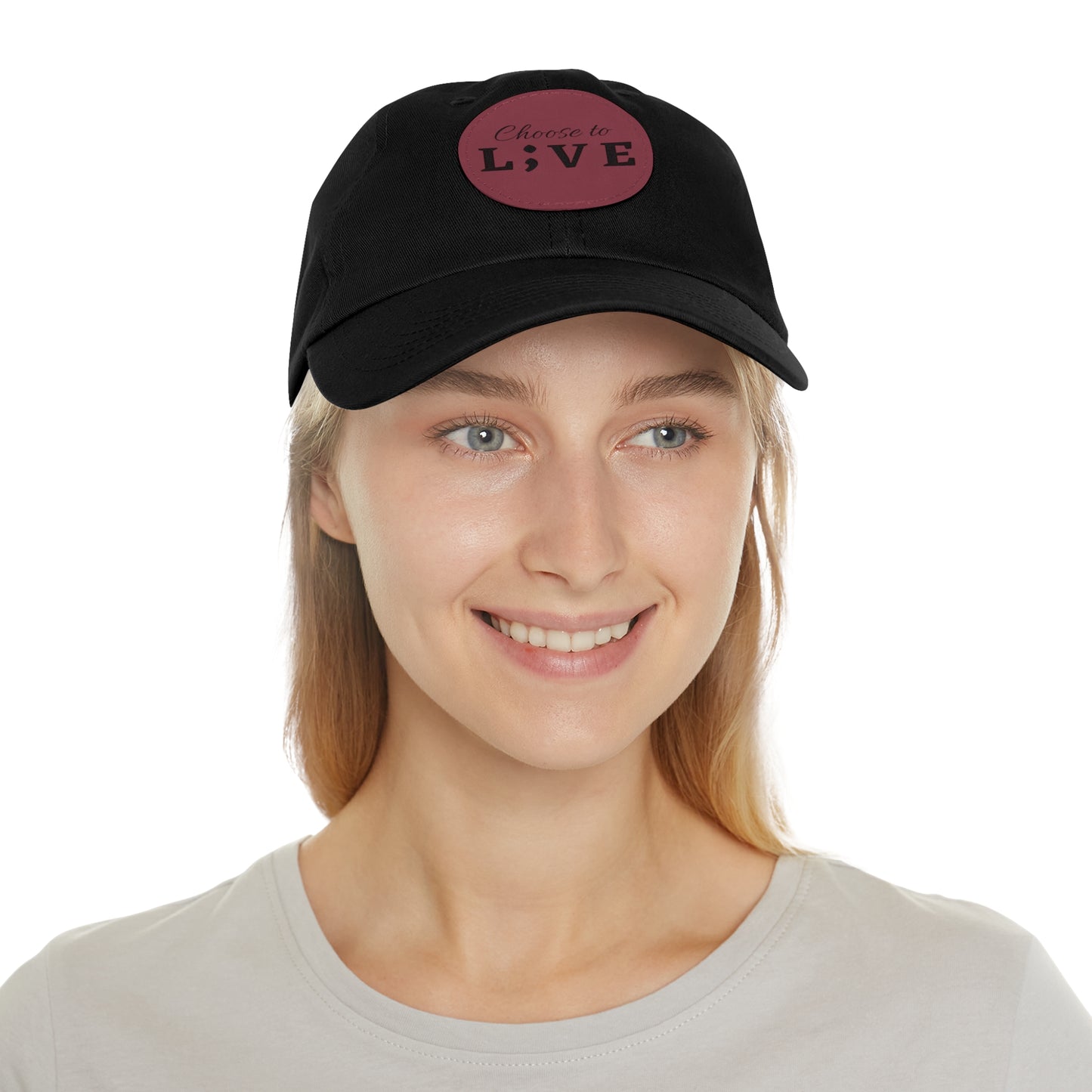 Choose to L;VE Classic Hat - Unisex Leather Patch Cap for Everyday Wear