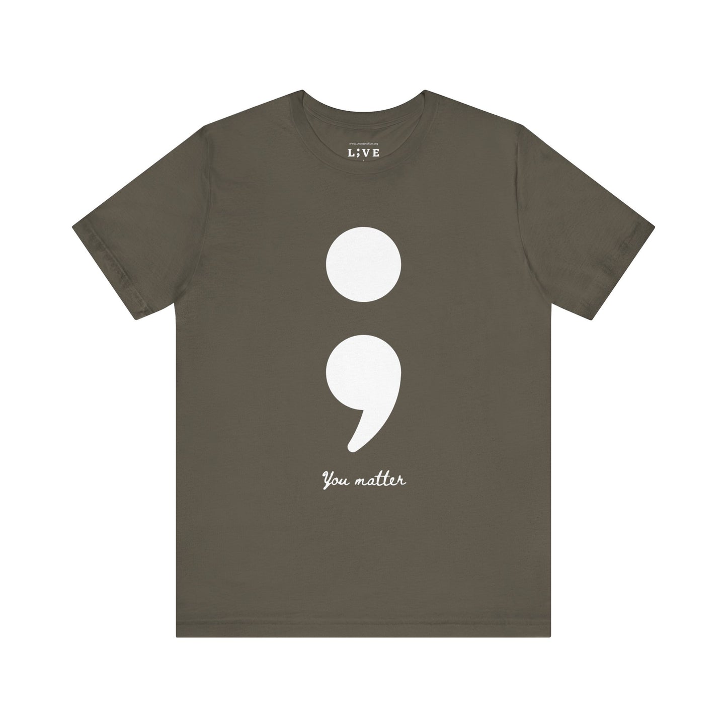 Semicolon Tee for Suicide Prevention