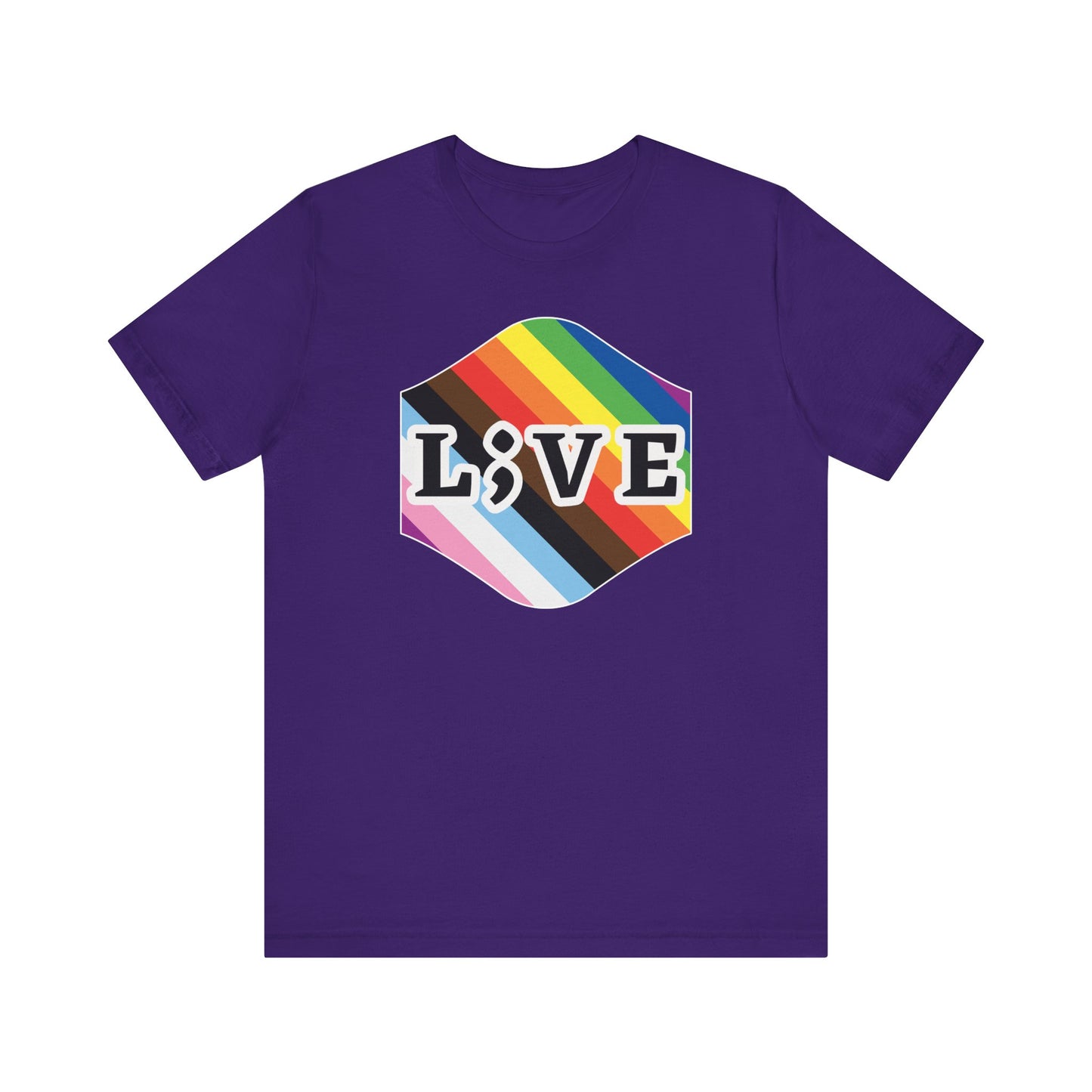 Unisex Tee: L;VE Pride Suicide Prevention Awareness T-Shirt