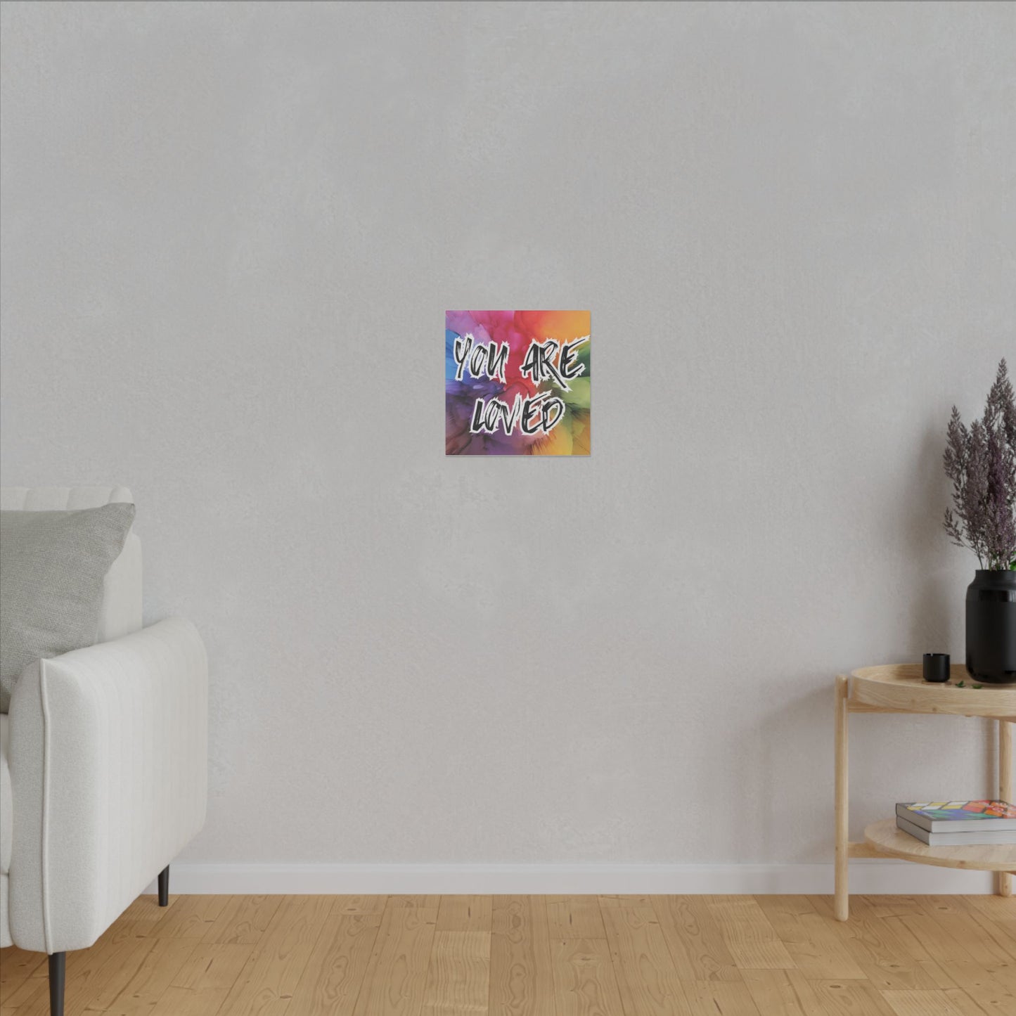 Canvas Print, You Are Loved Mental Health Awareness, Wall Art Decor, Inspirational Quote Gift, Supportive Home Decor,