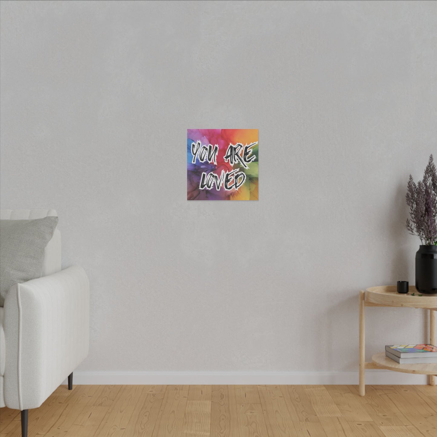Canvas Print, You Are Loved Mental Health Awareness, Wall Art Decor, Inspirational Quote Gift, Supportive Home Decor,