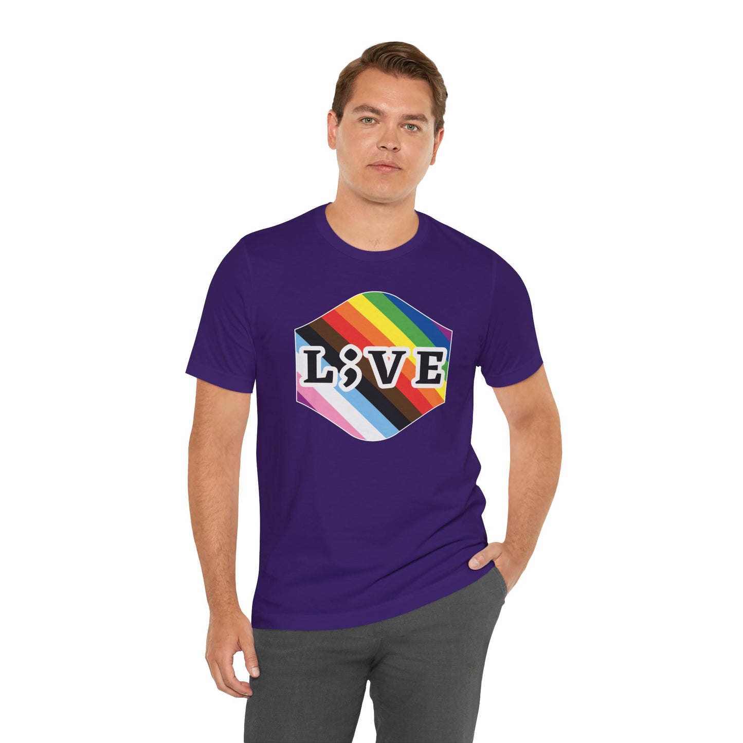 Unisex Tee: L;VE Pride Suicide Prevention Awareness T-Shirt