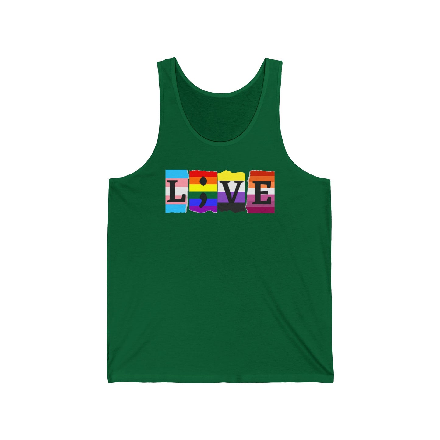 Pride L;VE Unisex Jersey Tank, LGBTQ+ Apparel