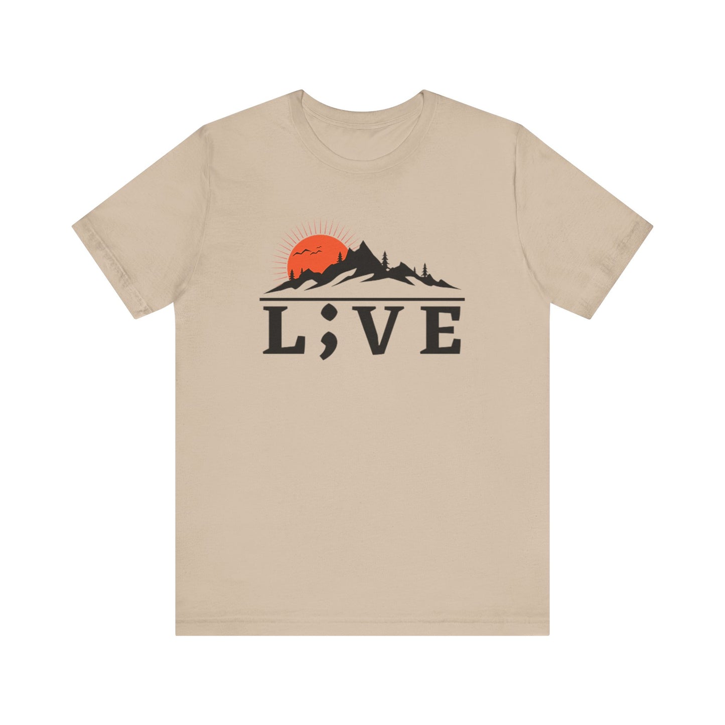 Sunrise Mountains L;VE Unisex Tee - Suicide Prevention Awareness