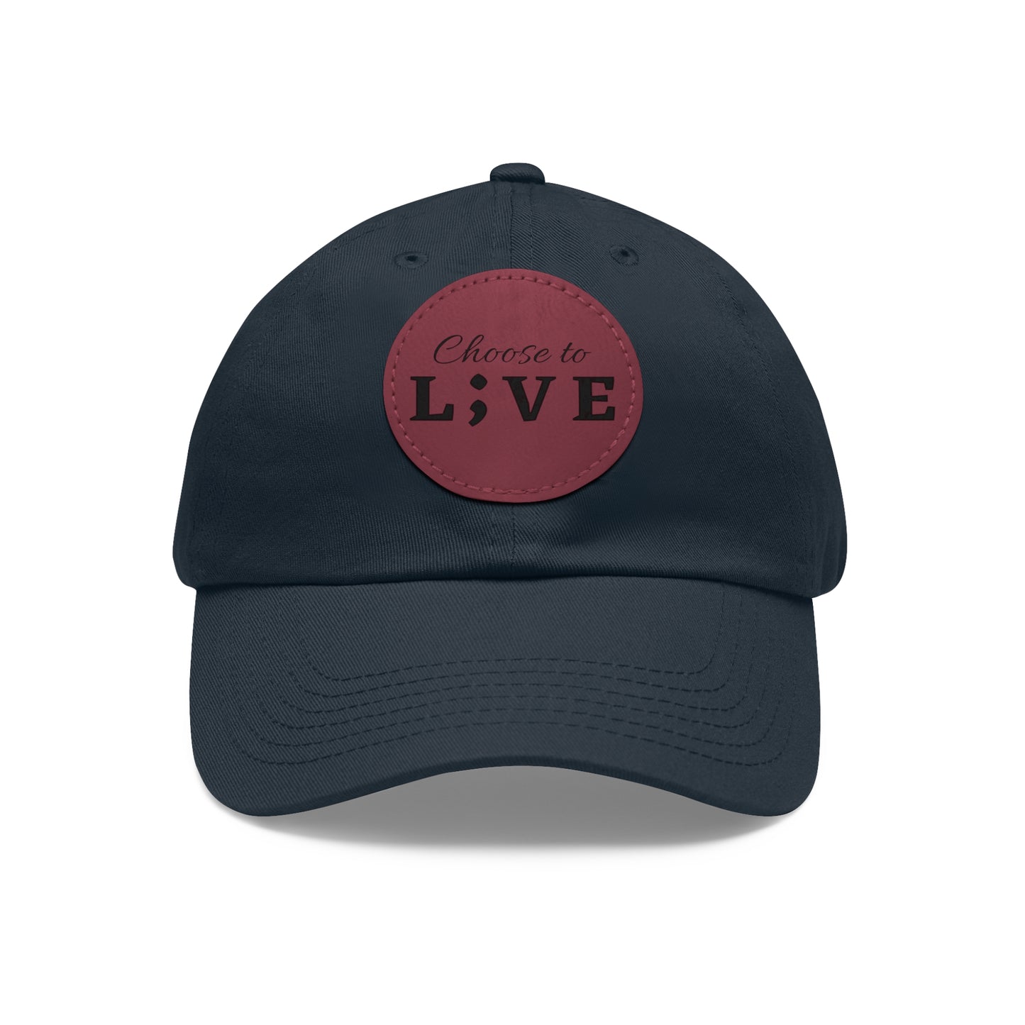 Choose to L;VE Classic Hat - Unisex Leather Patch Cap for Everyday Wear
