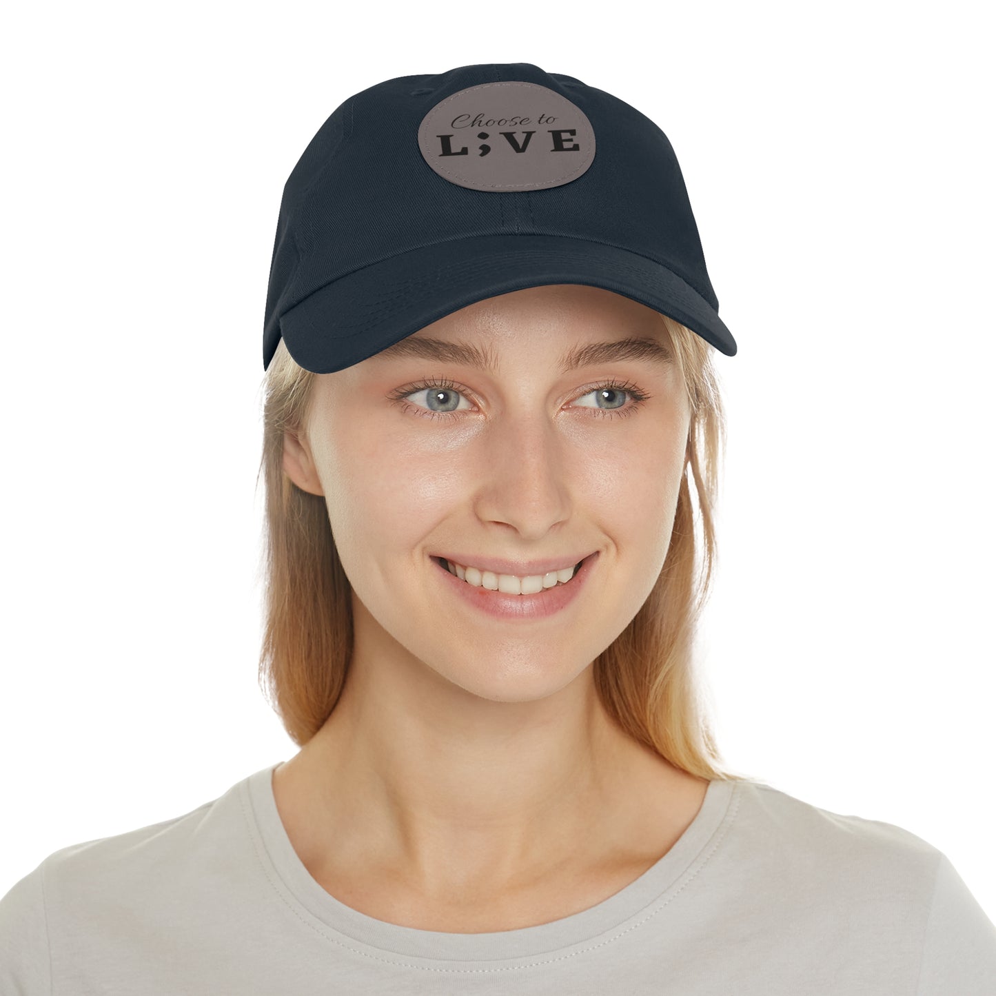 Choose to L;VE Classic Hat - Unisex Leather Patch Cap for Everyday Wear