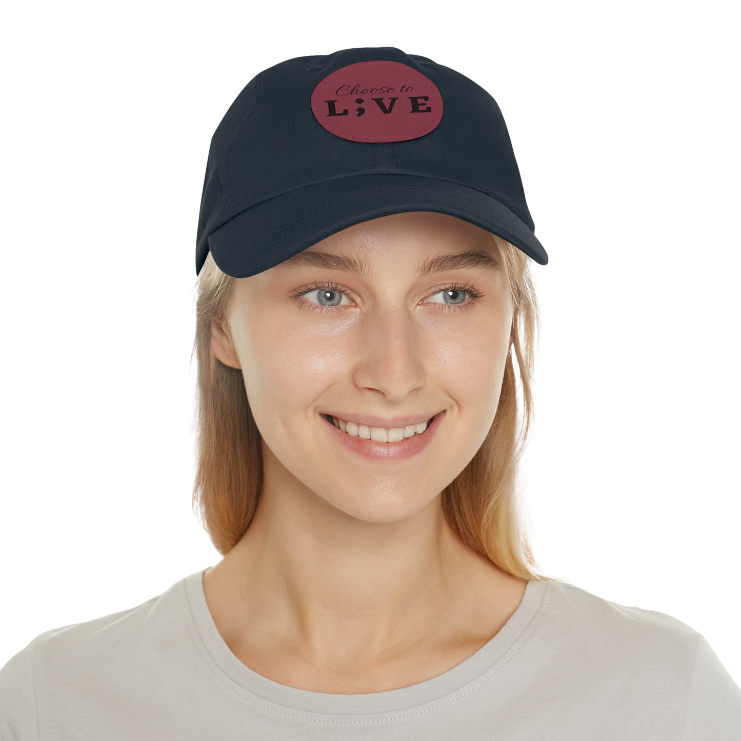 Choose to L;VE Classic Hat - Unisex Leather Patch Cap for Everyday Wear