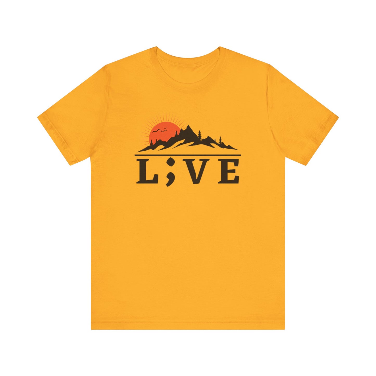 Sunrise Mountains L;VE Unisex Tee - Suicide Prevention Awareness
