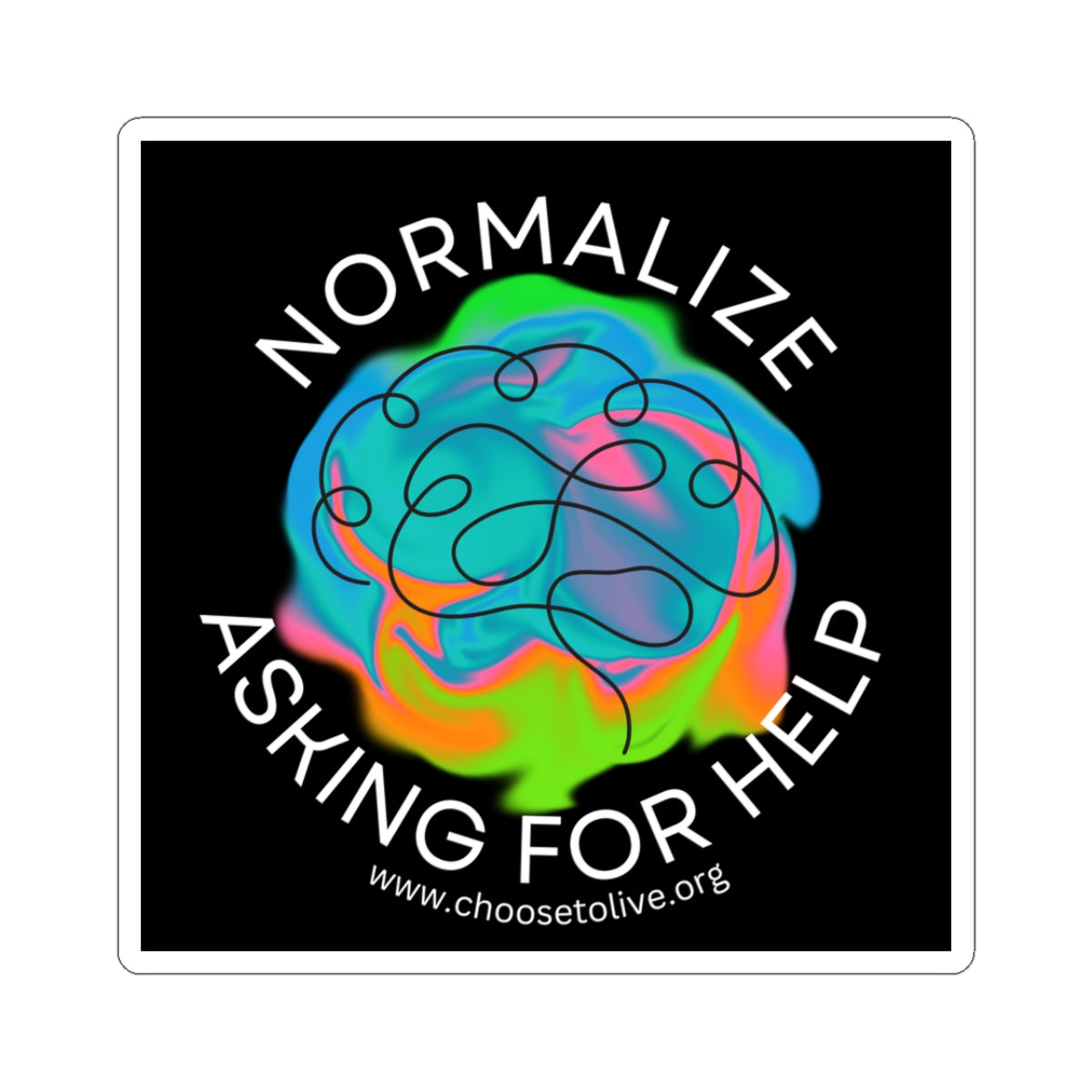 'Normalize Asking for Help' Sticker