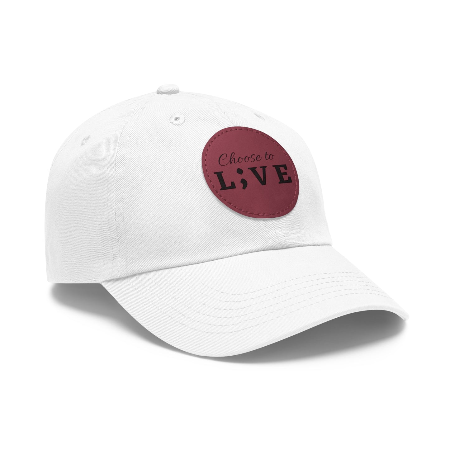 Choose to L;VE Classic Hat - Unisex Leather Patch Cap for Everyday Wear