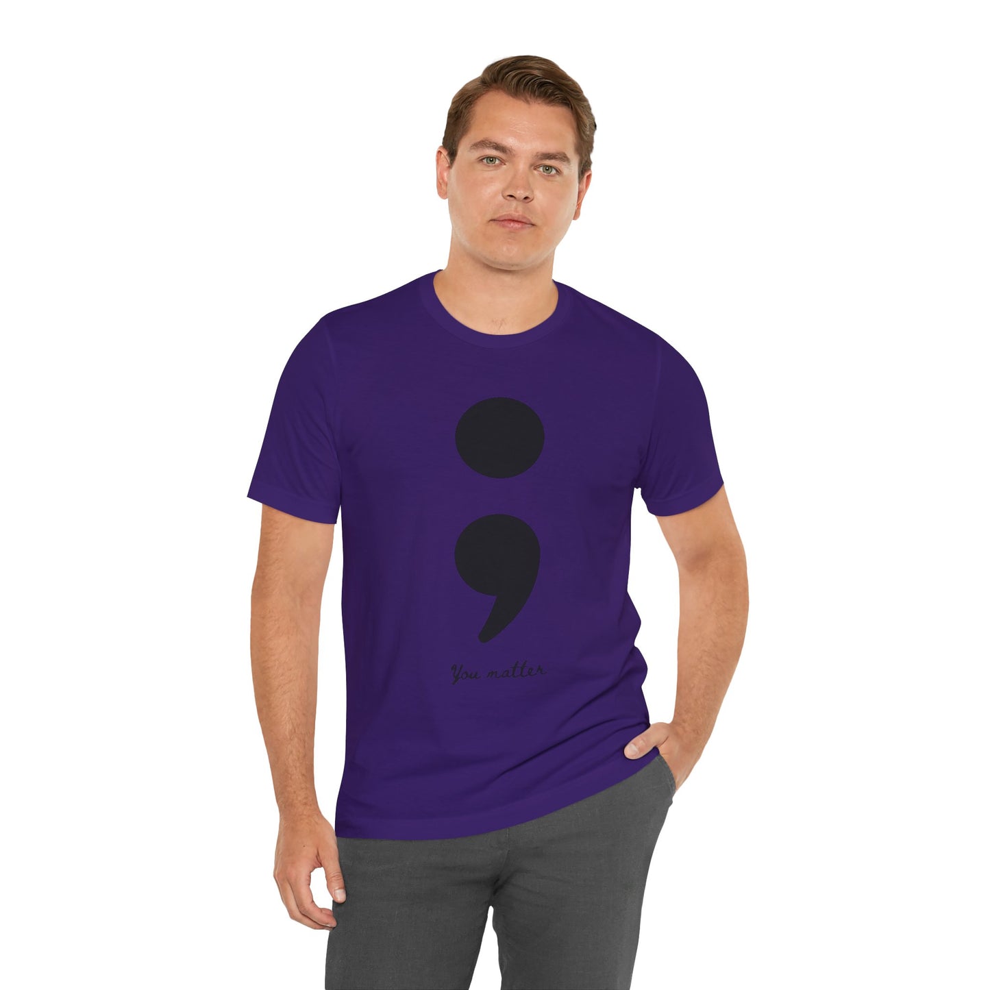 Semicolon T-Shirt You Matter Suicide Prevention Mental Health Awareness
