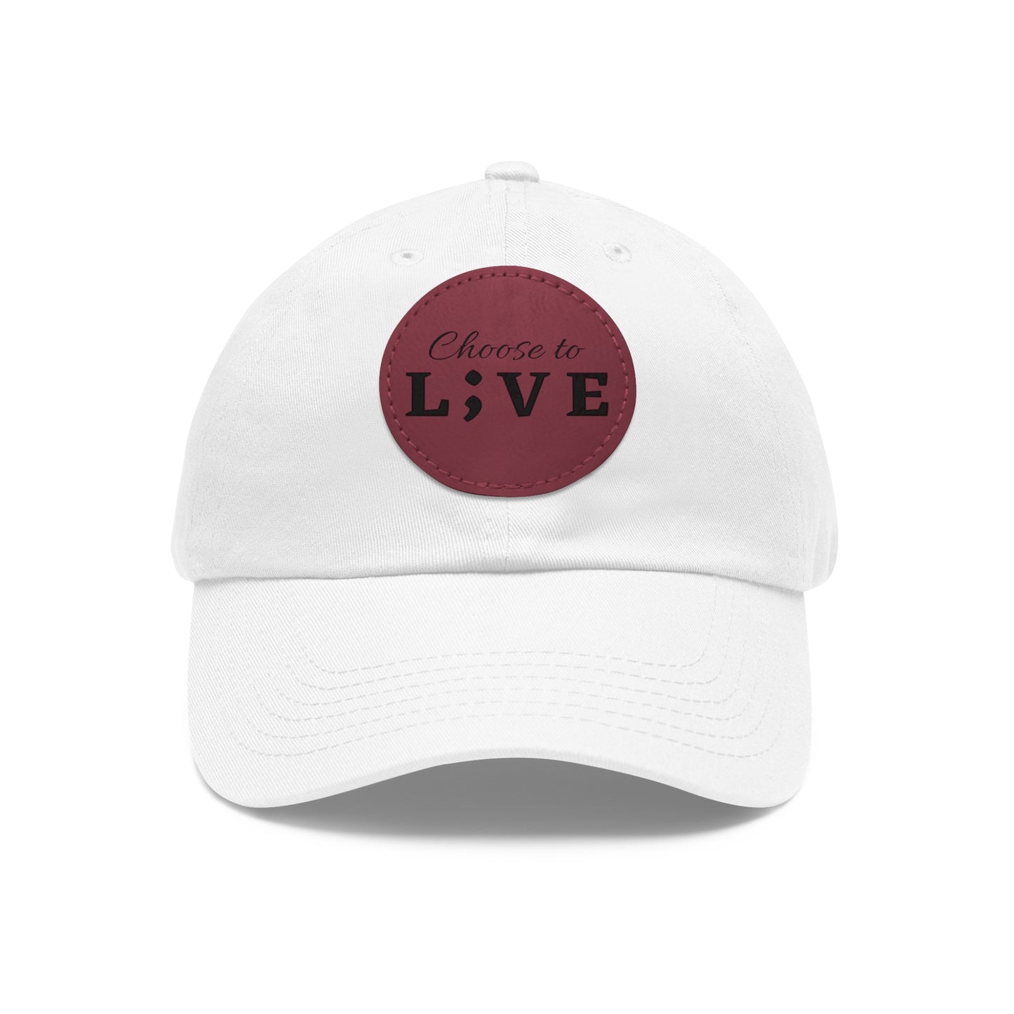 Choose to L;VE Classic Hat - Unisex Leather Patch Cap for Everyday Wear