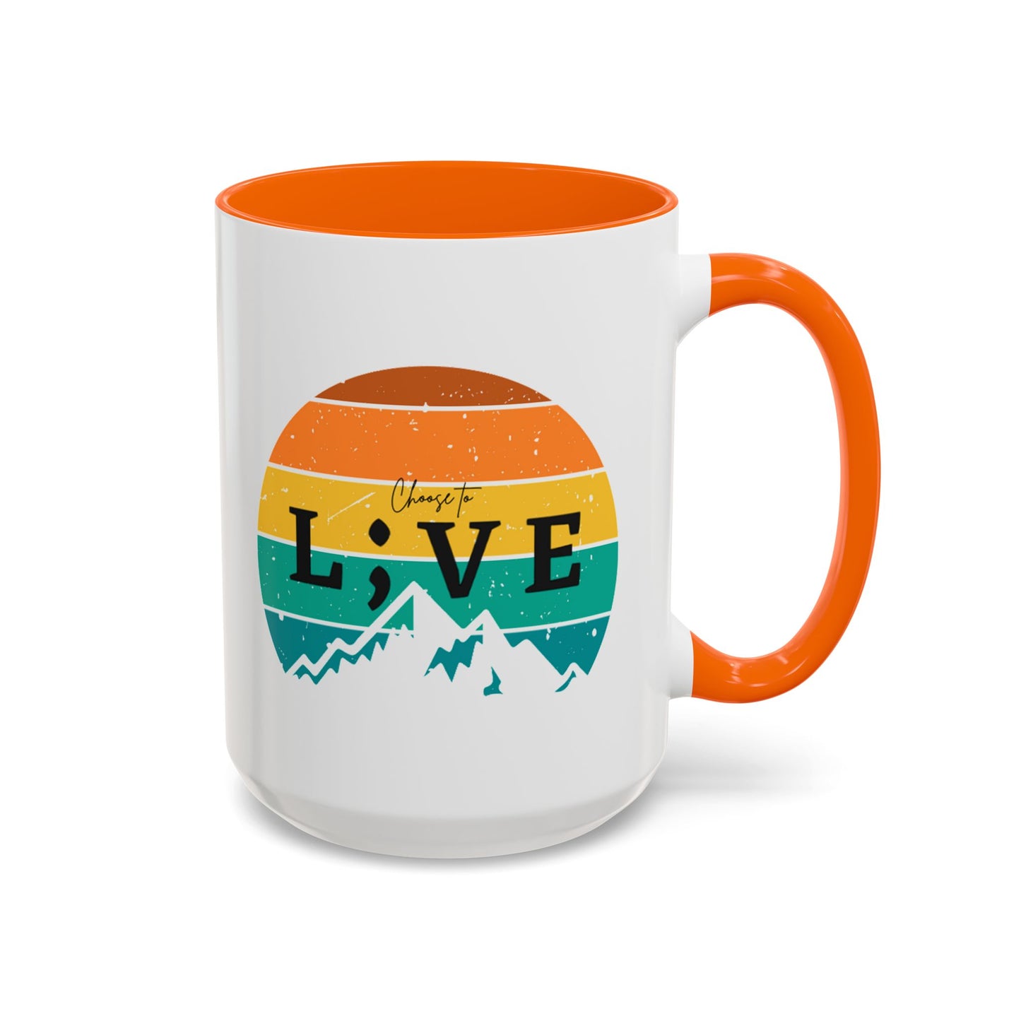Self-Care Coffee Mug by Choose to L;VE. Colorful Inspirational Coffee Mug