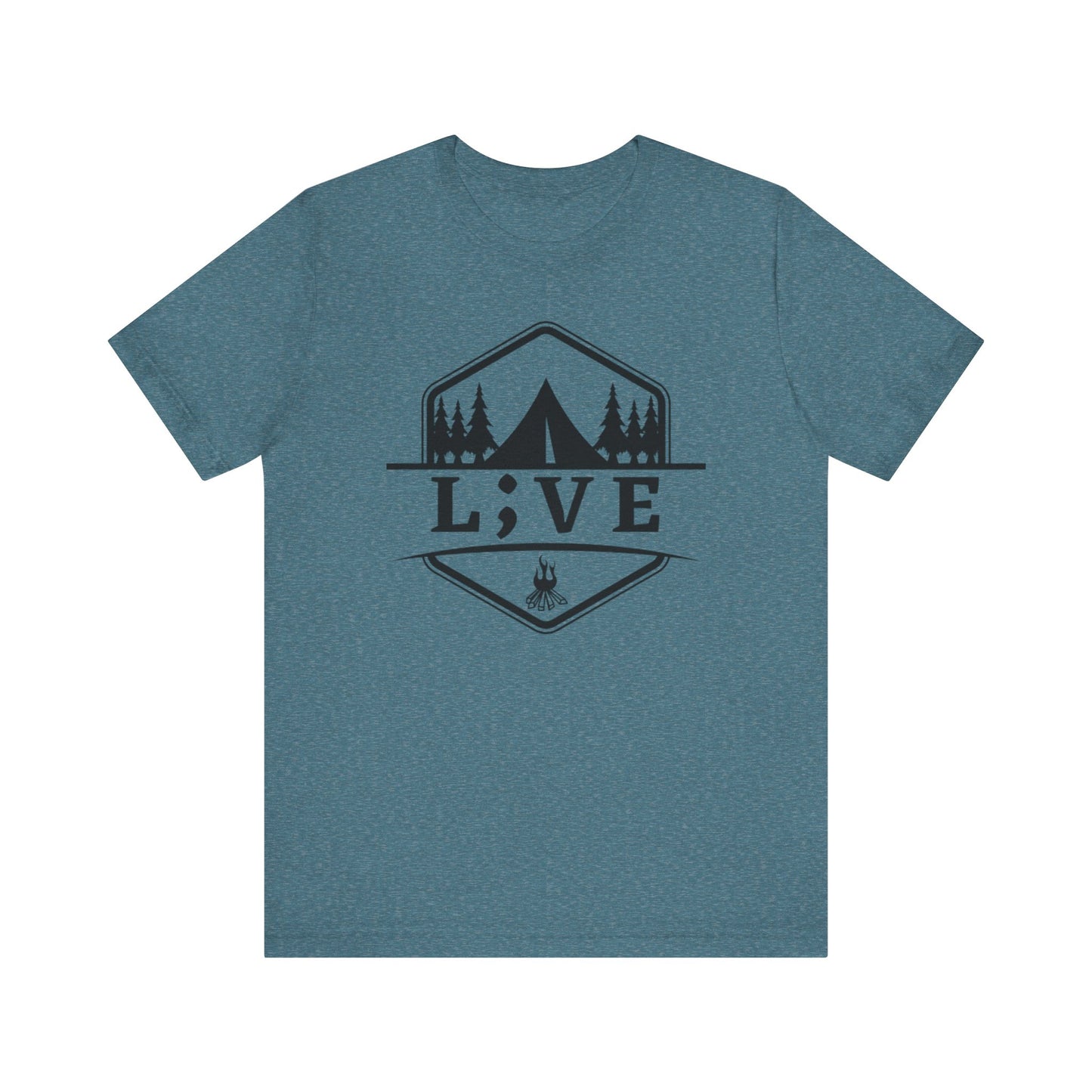 L;VE Camping Theme Suicide Prevention T-Shirt