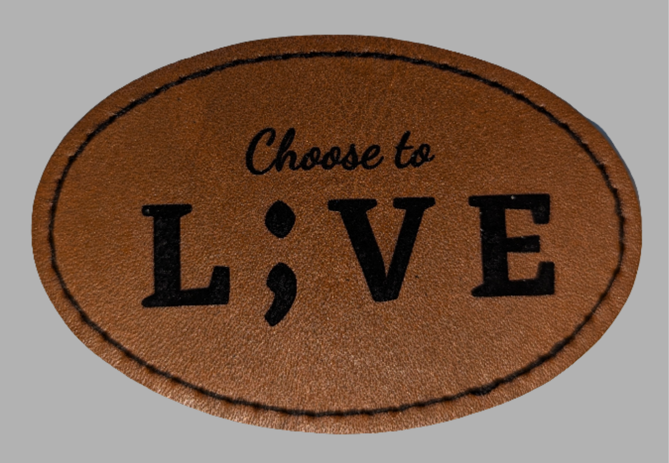 Iron-On L;VE Leather Patches