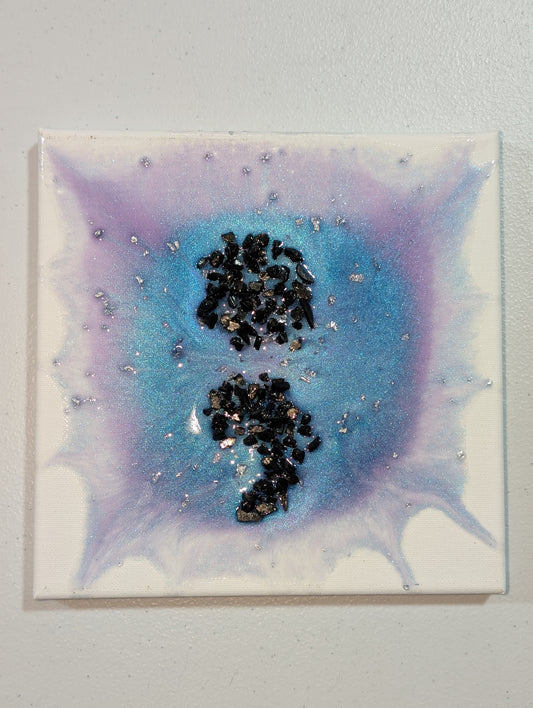 Semicolon Canvas Art - Blue Purple