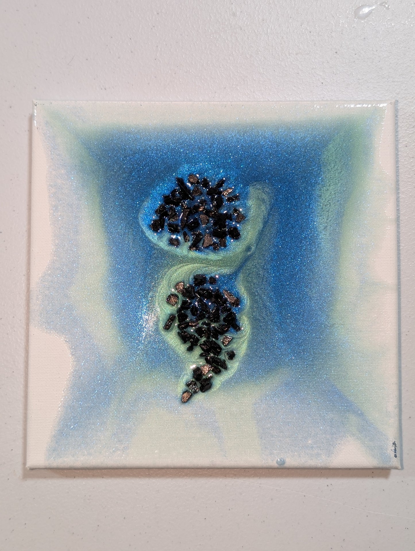 Semicolon Canvas Art - Blue and Green