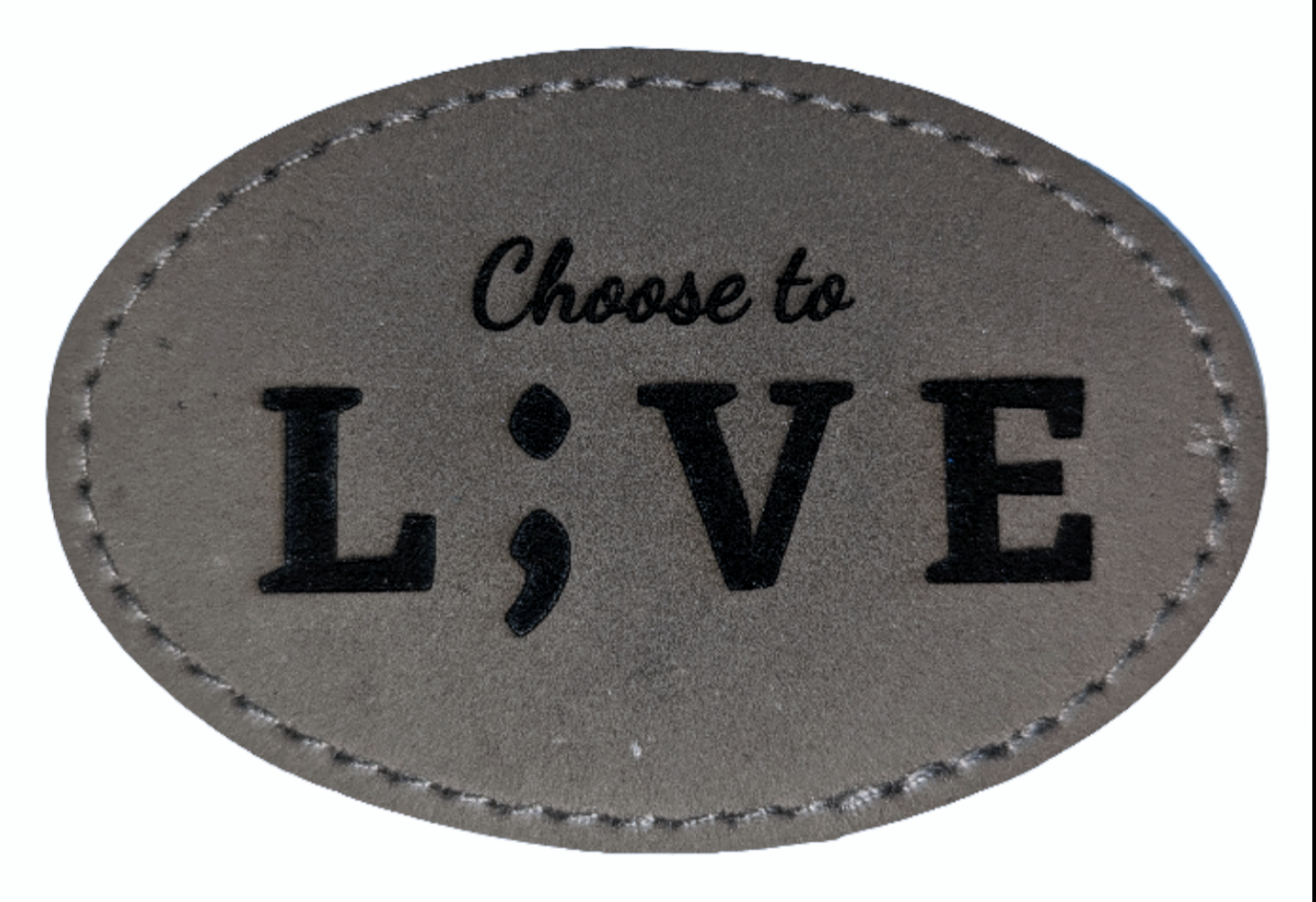 Iron-On L;VE Leather Patches