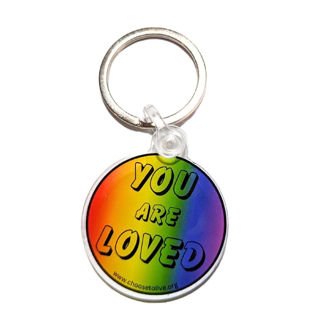 Acrylic Keychain YOU ARE LOVED (Rainbow)