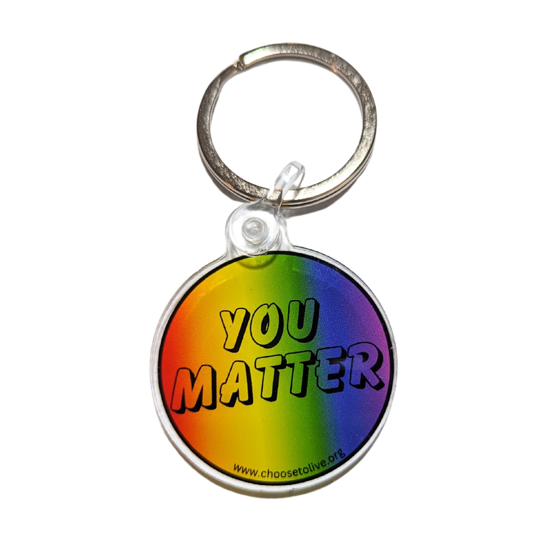 Acrylic Keychain YOU MATTER (Rainbow)