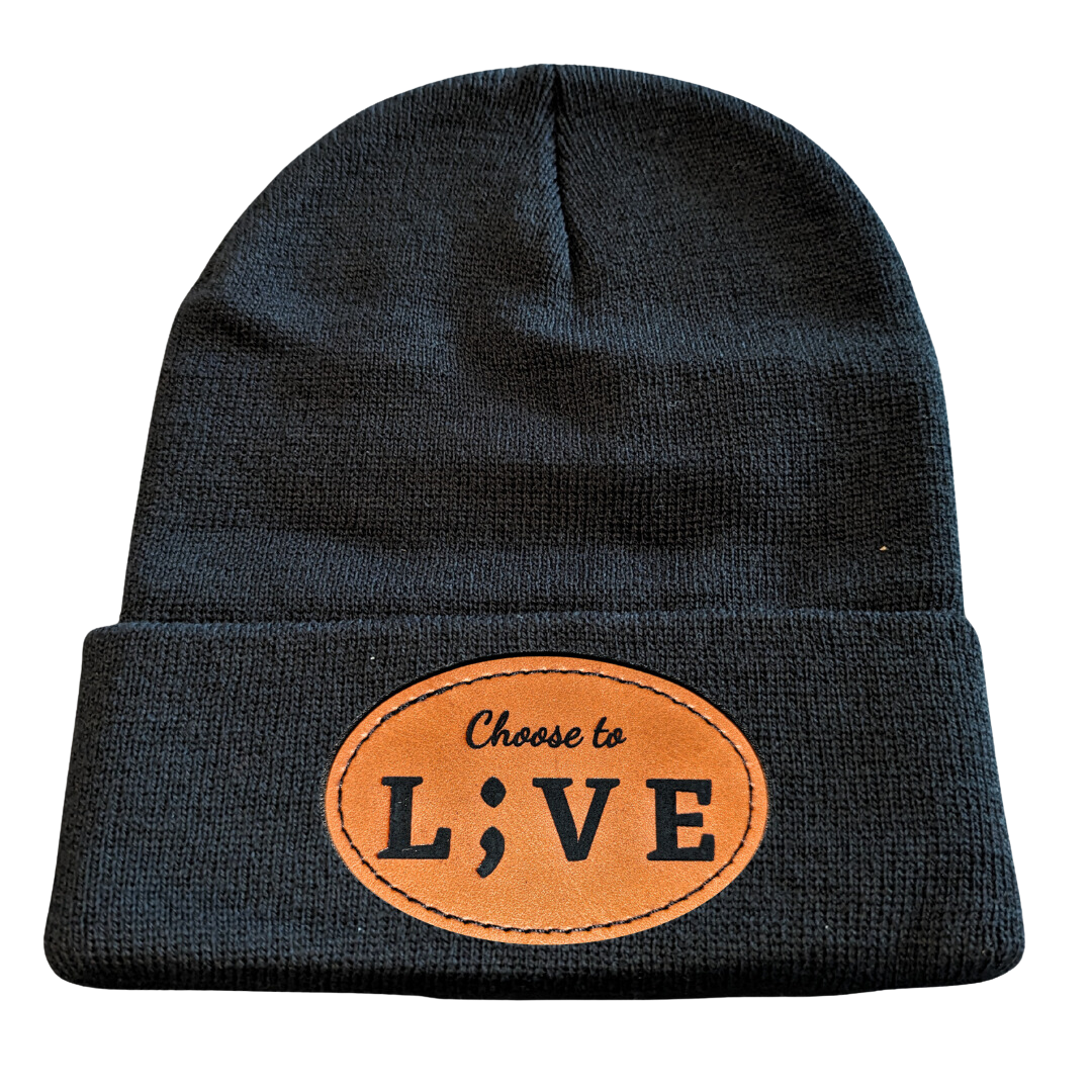 Black Choose to L;VE Beanie