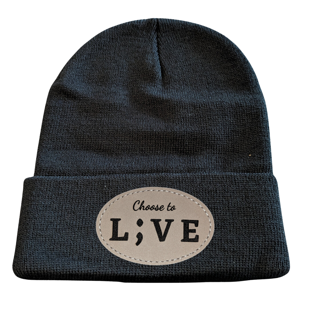 Black Choose to L;VE Beanie