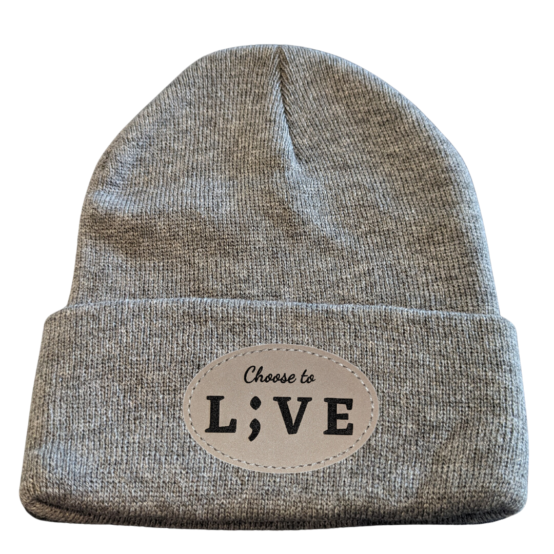 Gray Choose to L;VE Beanie