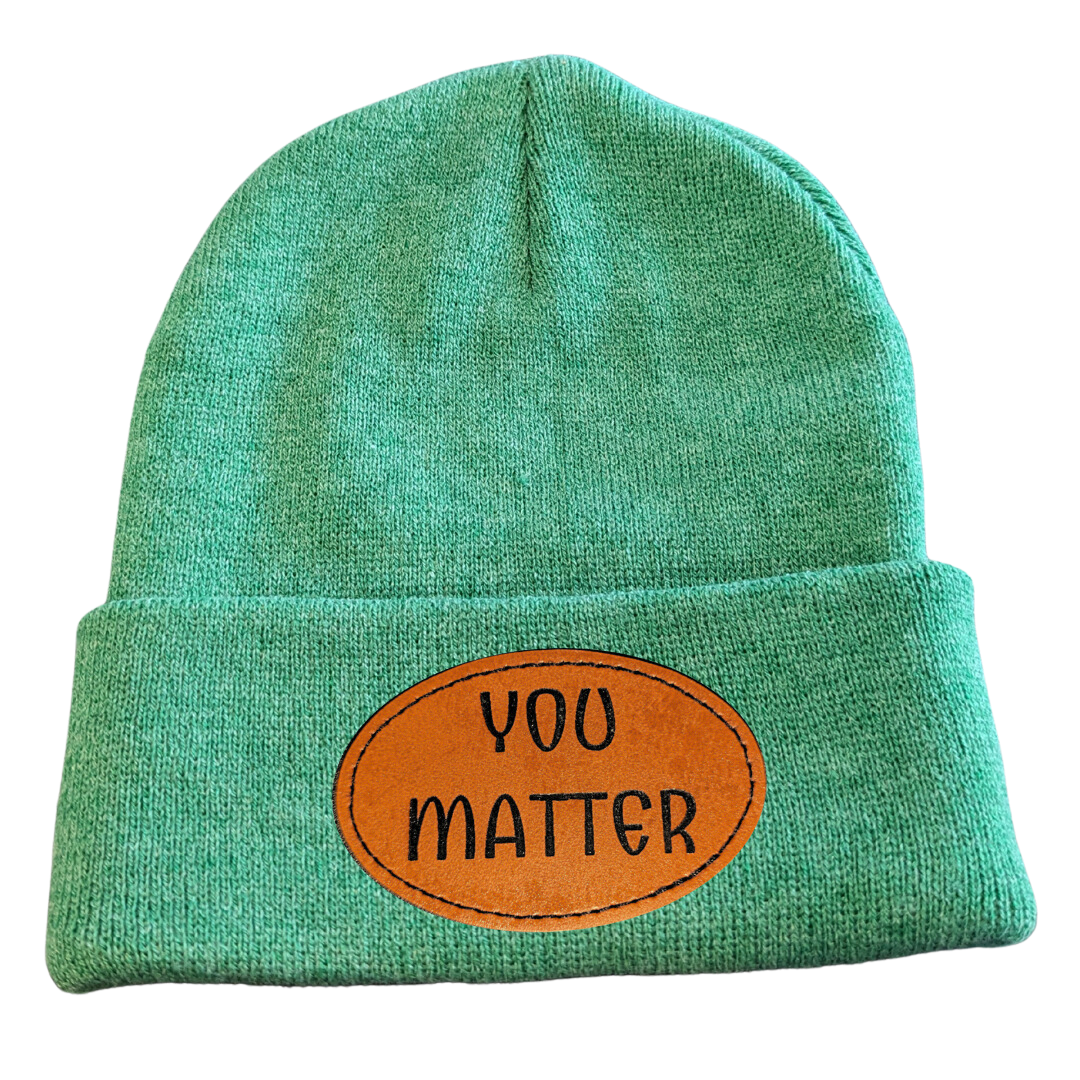 Green Choose to L;VE Beanie