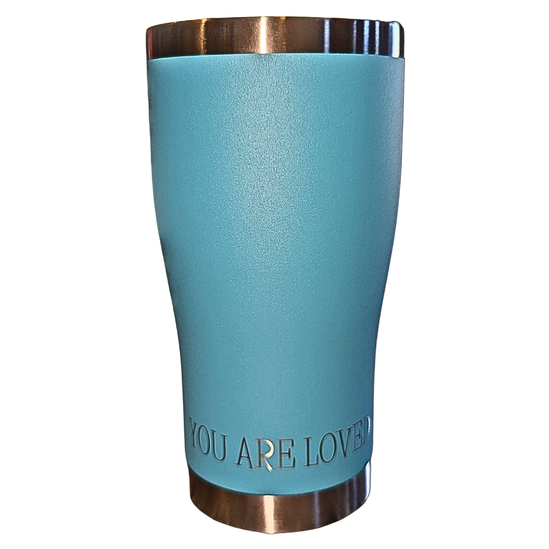 20oz L;VE Teal Engraved Tumbler